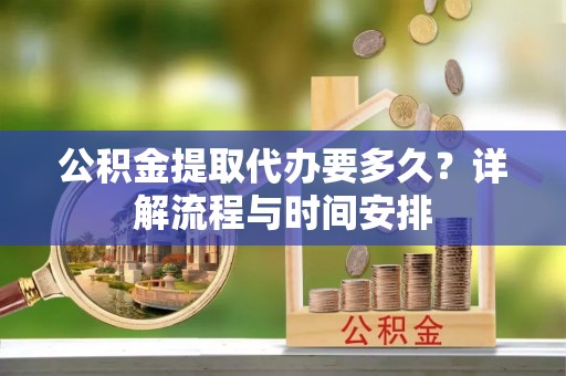 颍东公积金提取代办要多久？详解流程与时间安排