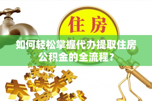 颍东如何轻松掌握代办提取住房公积金的全流程？