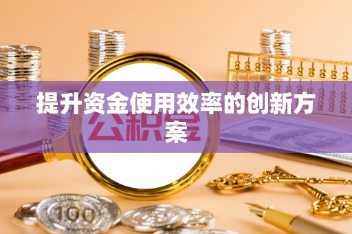 颍东提升资金使用效率的创新方案