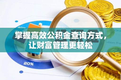颍东掌握高效公积金查询方式，让财富管理更轻松