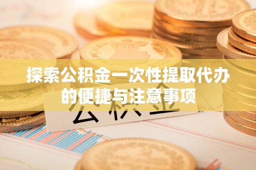 颍东探索公积金一次性提取代办的便捷与注意事项
