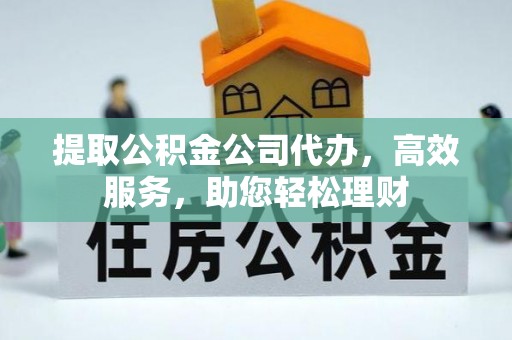 颍东提取公积金公司代办，高效服务，助您轻松理财