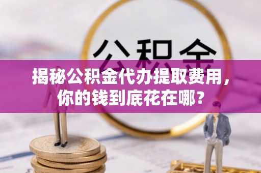 颍东揭秘公积金代办提取费用，你的钱到底花在哪？