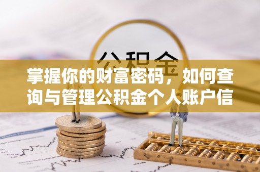颍东掌握你的财富密码，如何查询与管理公积金个人账户信息