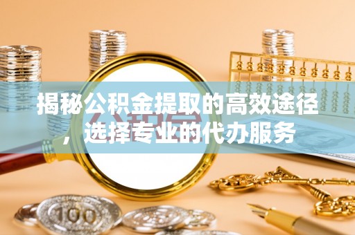 颍东揭秘公积金提取的高效途径，选择专业的代办服务