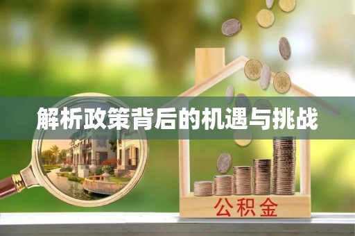 颍东解析政策背后的机遇与挑战