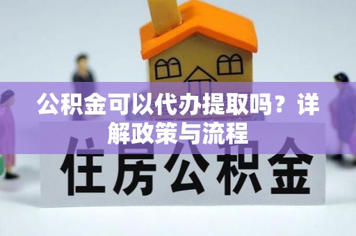 颍东公积金可以代办提取吗？详解政策与流程